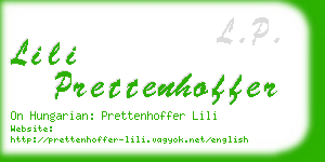 lili prettenhoffer business card